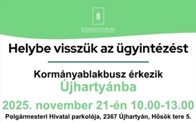 A Kormányablakbusz ismét Újhartyánba érkezik
