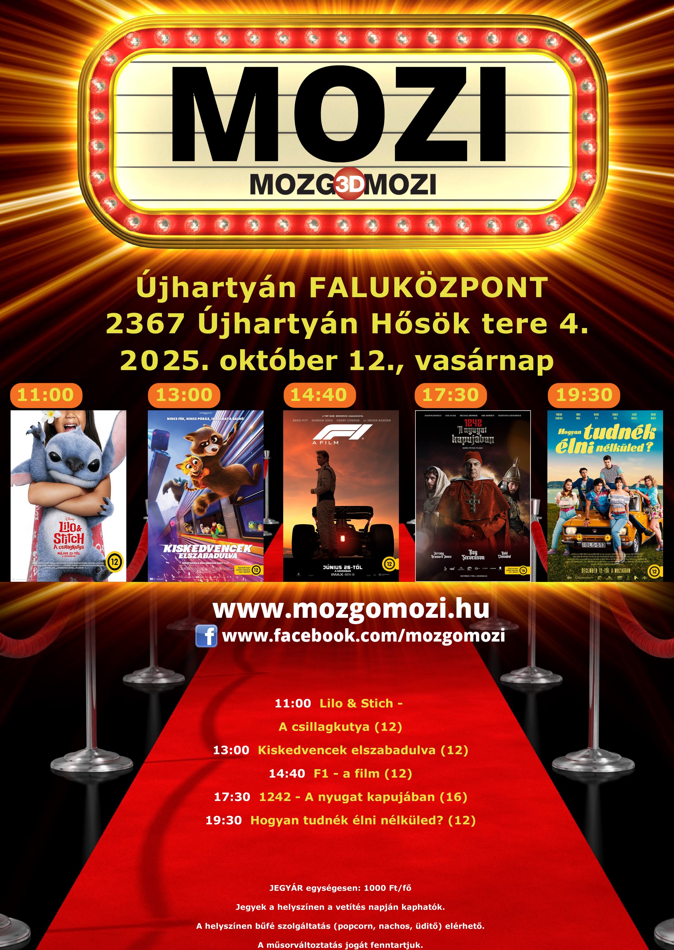 Mozg&oacute; Mozi a Faluk&ouml;zpontban!