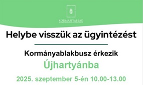 2025. Szeptemberben Kormányablakbusz érkezik Újhartyánba!