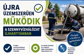Újra működik a szennyvízhálózat Újhartyánban