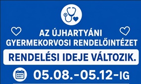 Gyermekorvos rendelési idő változás