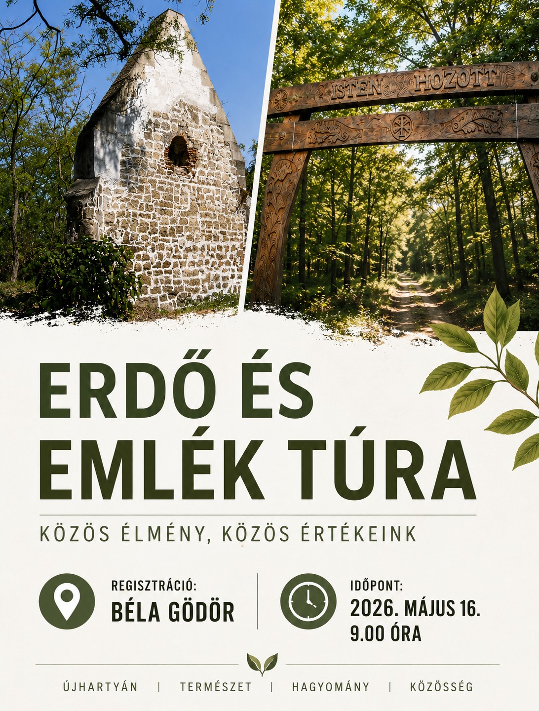 Erdő &eacute;s eml&eacute;kt&uacute;ra plak&aacute;tja