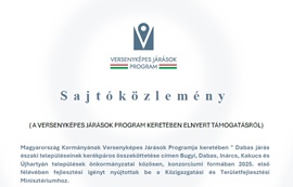 Sajtóközlemény- Versenyképes Járások