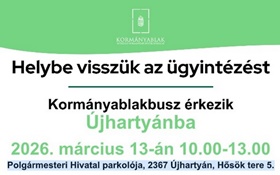 Kormányablakbusz érkezik 2026.03.13!