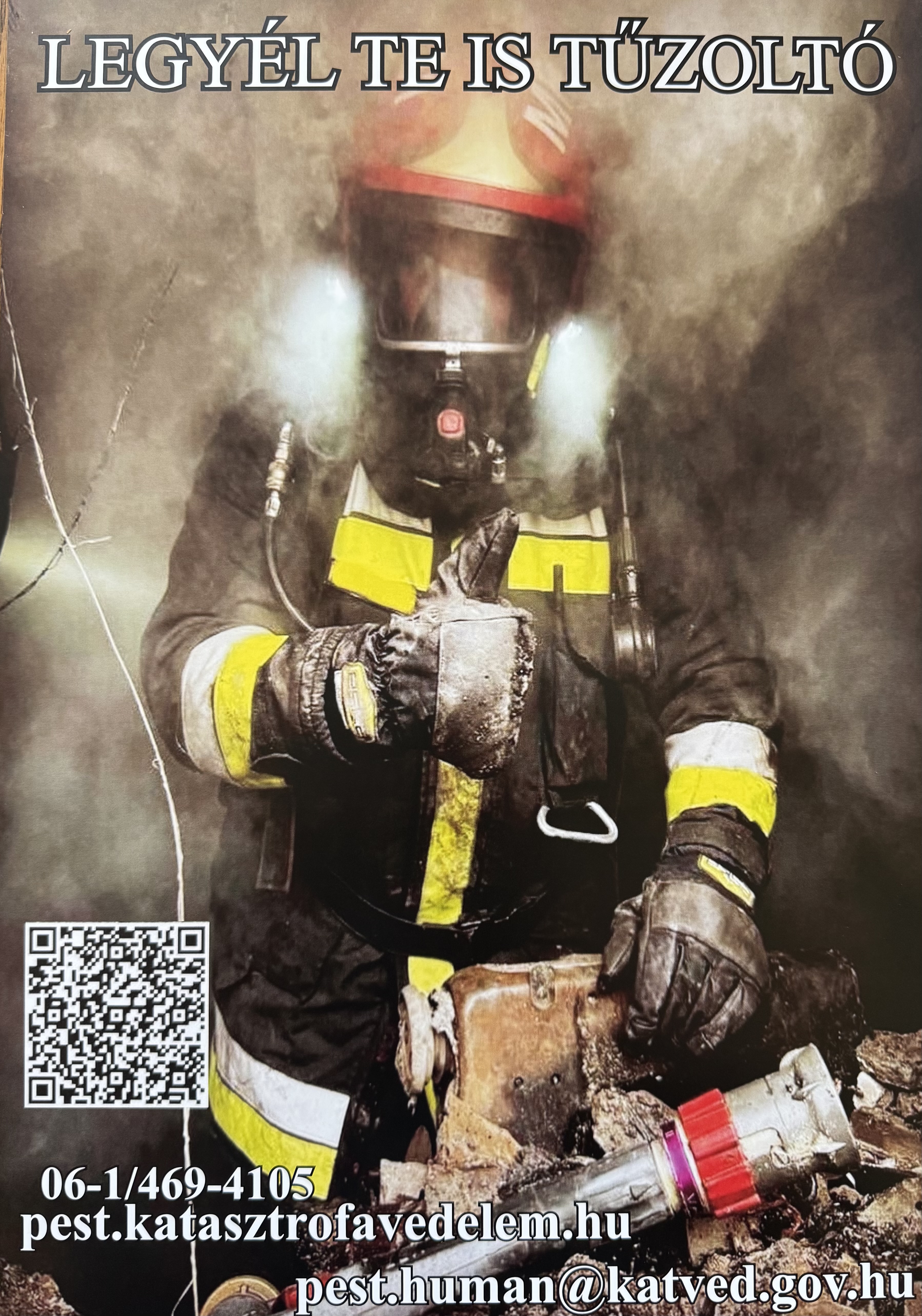 Tűzolt&oacute; toborz&oacute; plak&aacute;t 