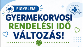Változás a házi Gyermekorvos rendelésben!