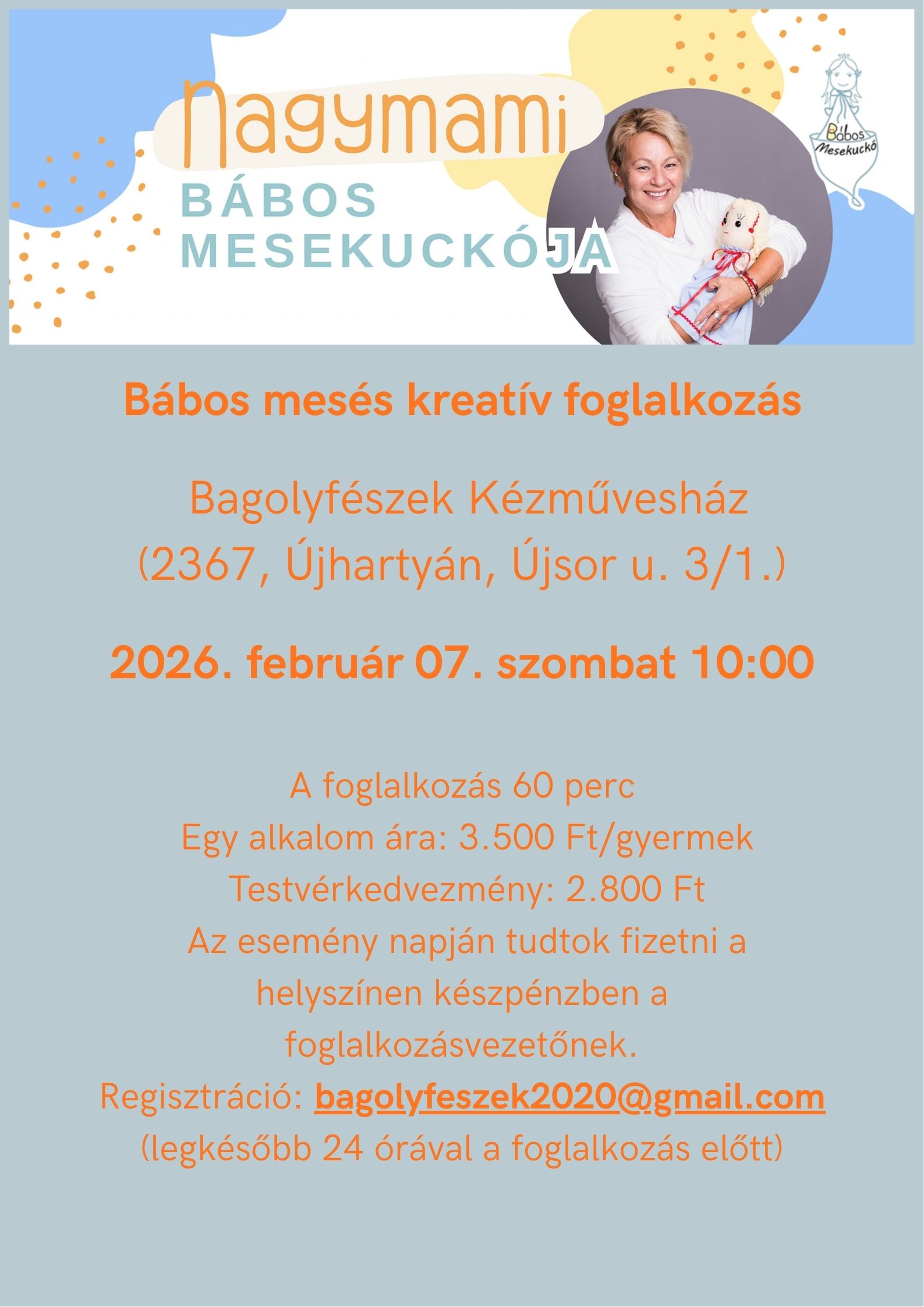 B&aacute;bos kreat&iacute;v foglalkoz&aacute;s plak&aacute;tja