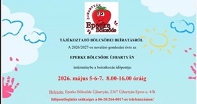 Beíratkozás az Eperke Bölcsődében!