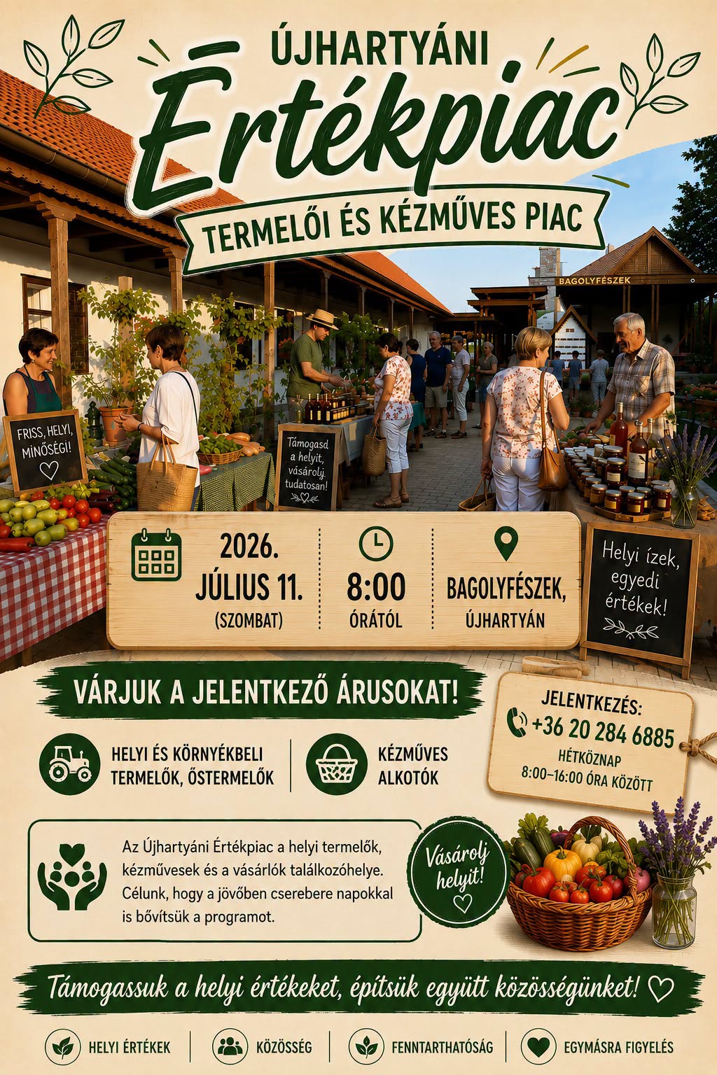 Termelői piac plakátja