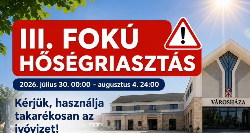 III. fokú hőségriasztás lép életbe!