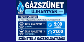 Vezetékes gázszolgáltatás szüneteltetése Újhartyánban!