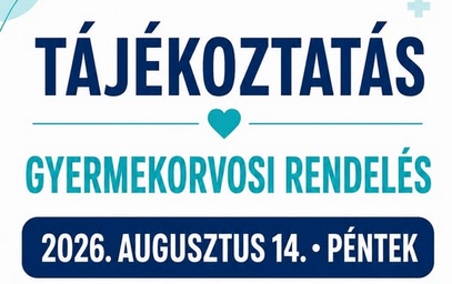 Gyermekorvos rendelési időben változás