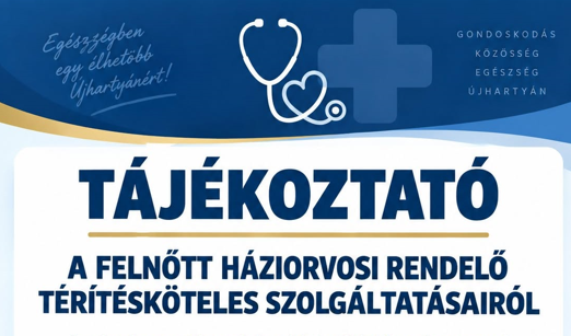 Felnőtt háziorvosi szolgálat térítésköteles szolgáltatásai
