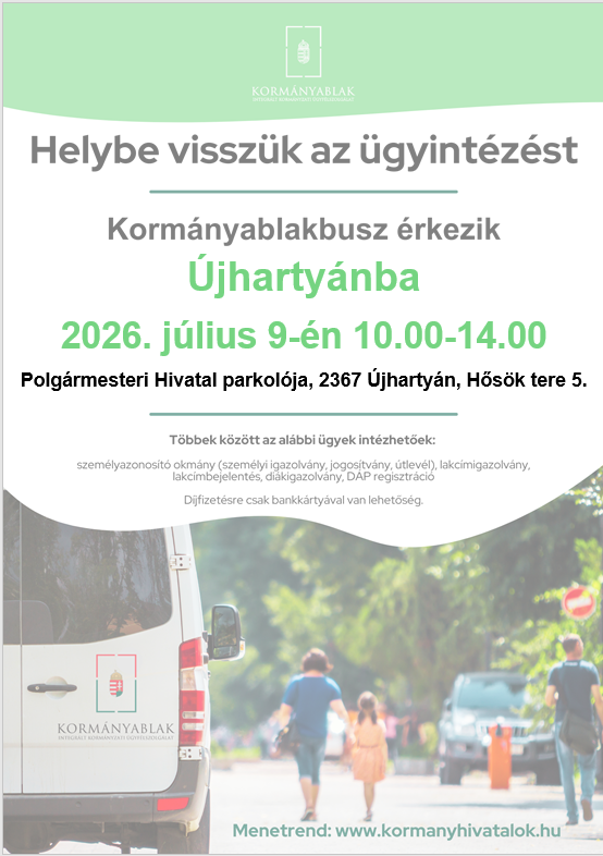 Kormányablakbusz érkezik Újhartyánba