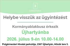 A Kormányablakbusz Újhartyánba érkezik!
