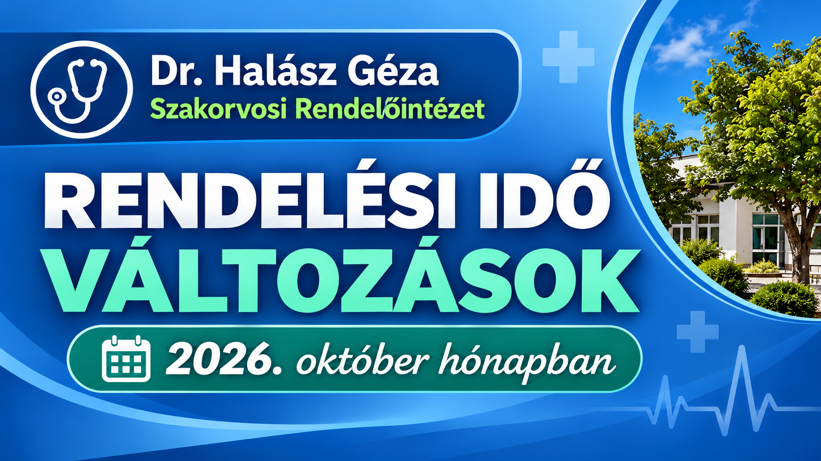 Októberi változások a szakrendelések rendjében