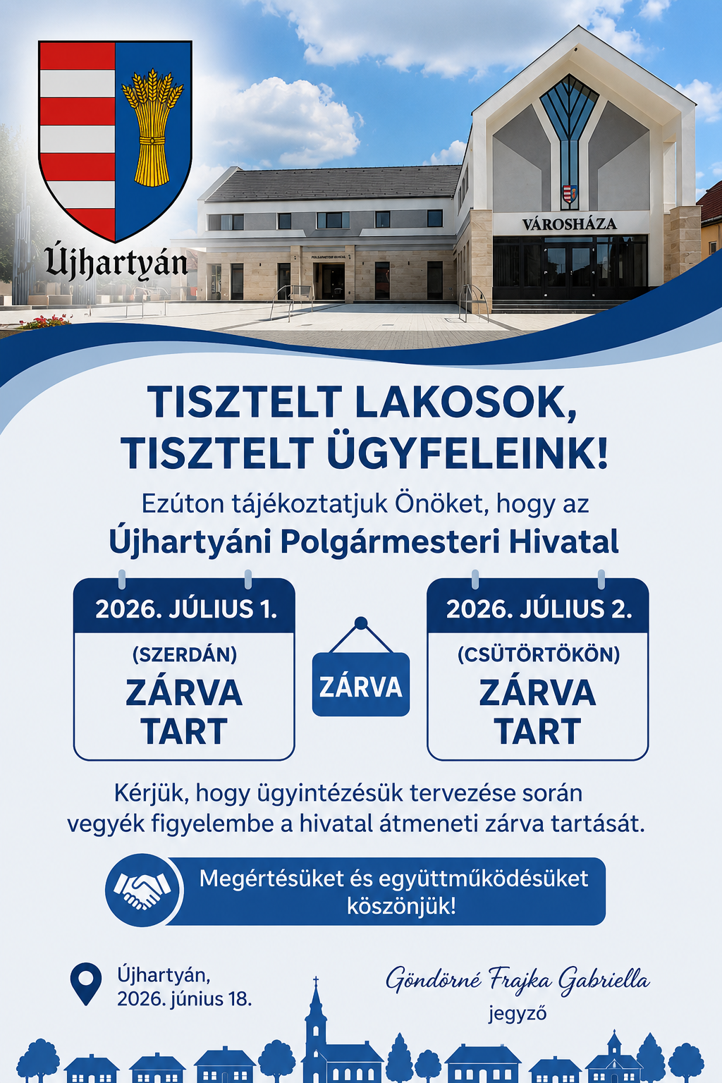 Hivatali zárvatartás