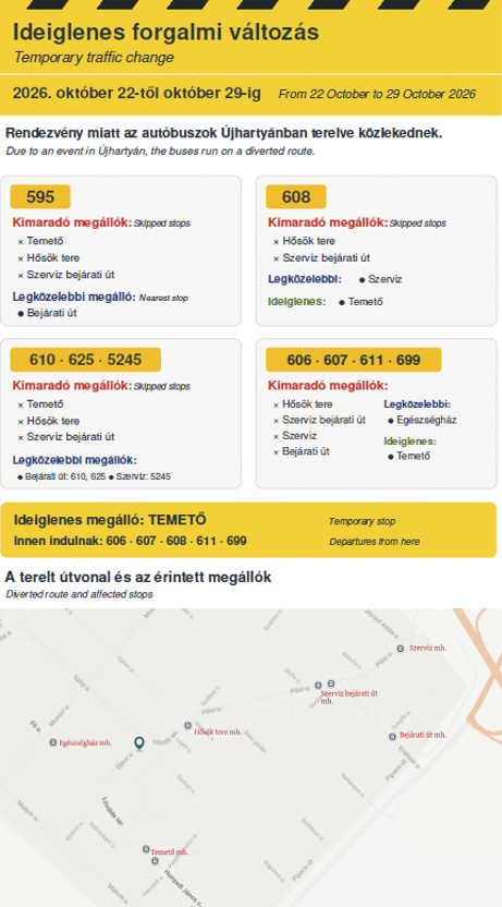Buszj&aacute;ratok a b&uacute;cs&uacute; ideje alatt