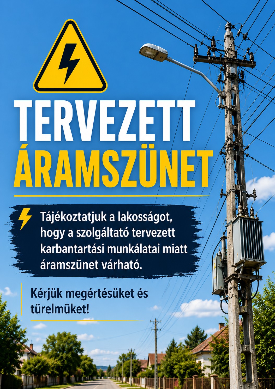 Áramszünet Újhartyánban