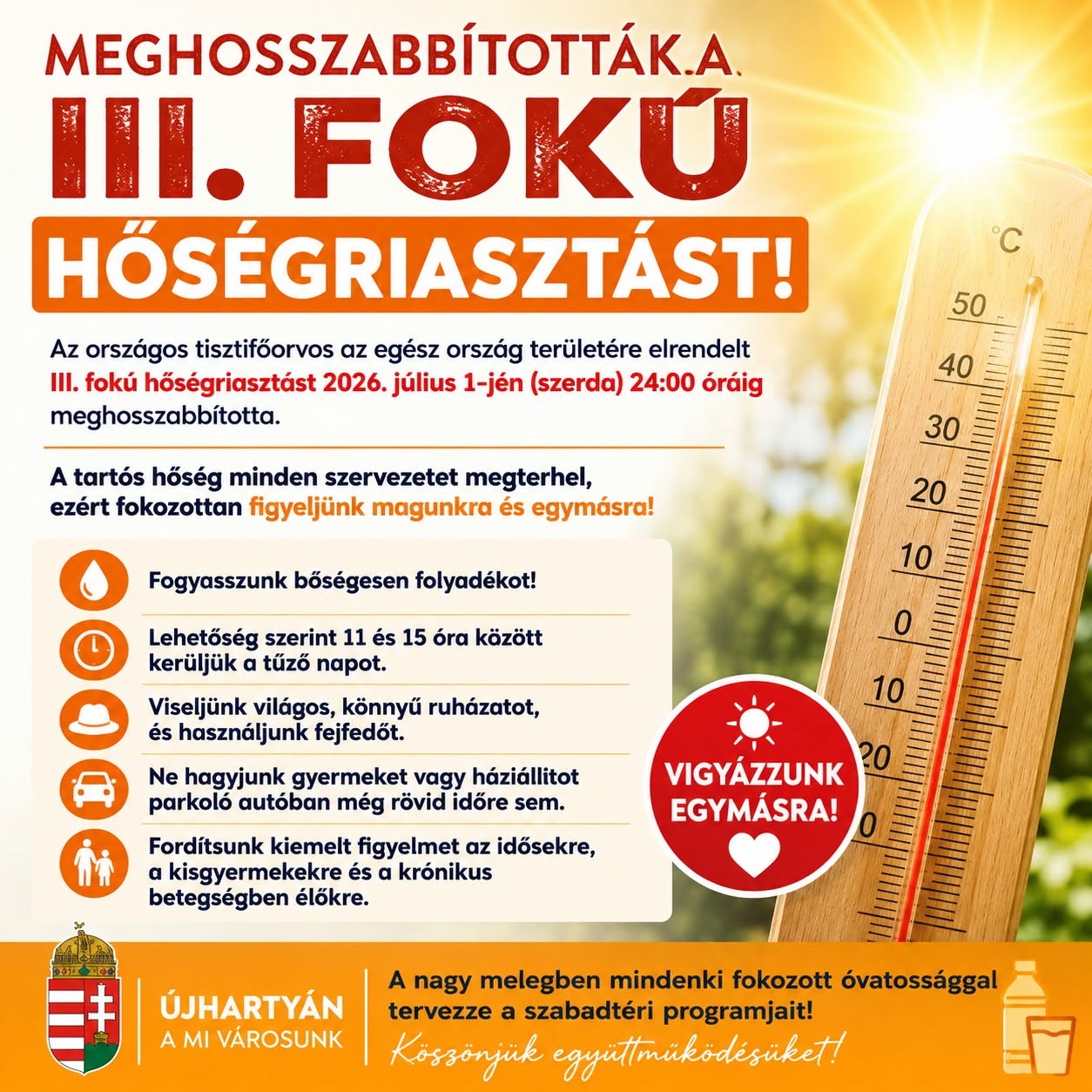 Meghosszabították a hőségriasztást
