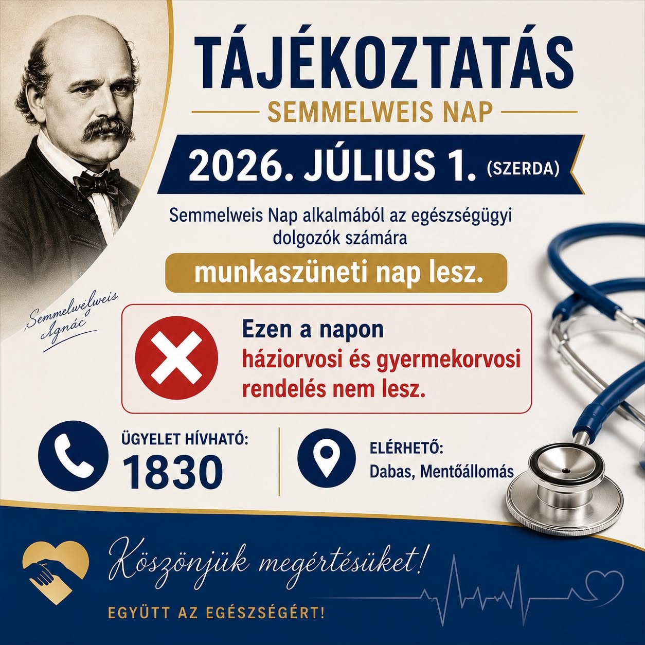 Semmelweis nap 2026