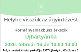 2026.02.16-án  Kormányablakbusz érkezik Újhartyánba!