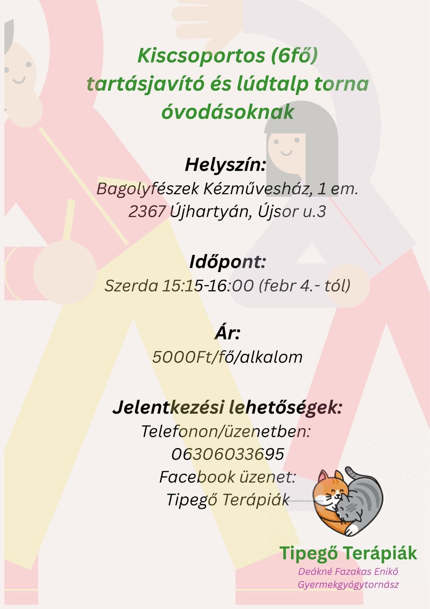 Kiscsoportos tartásjavító és lúdtalp torna óvodásoknak