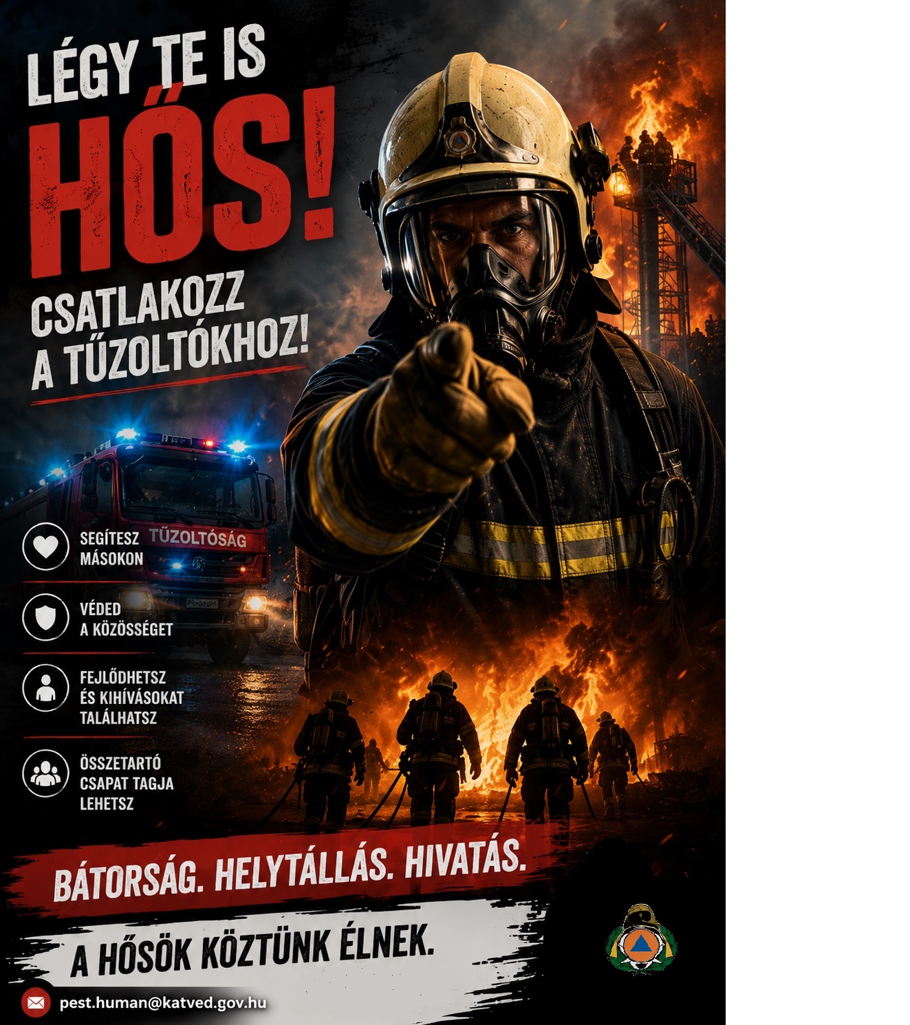 Legyél te is tűzoltó plakát