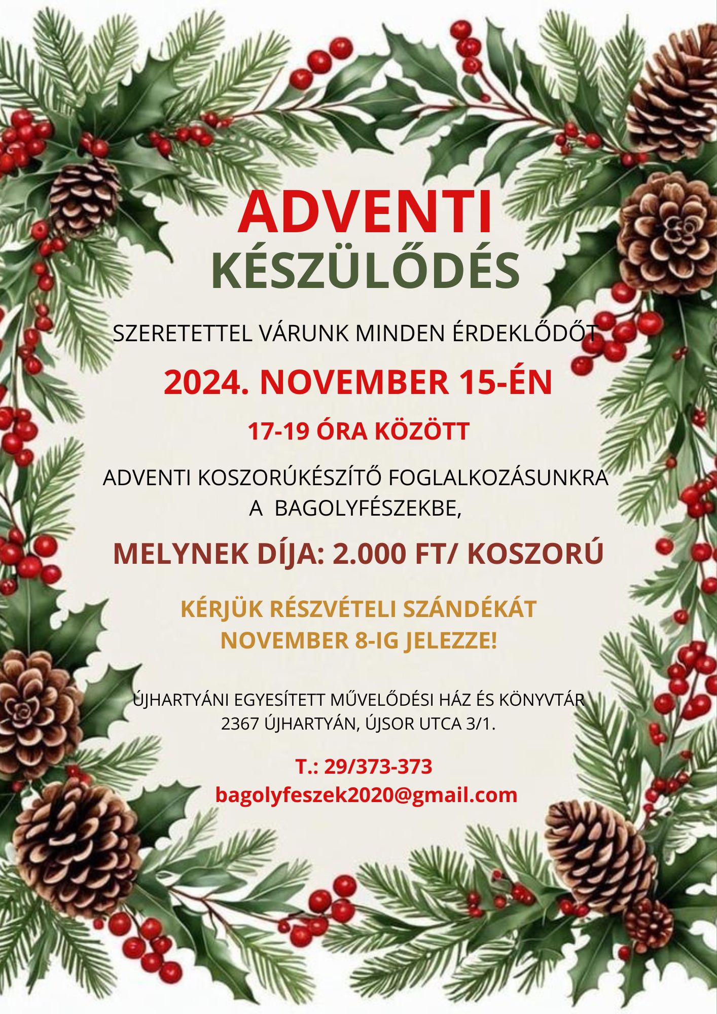 Adventi K&eacute;sz&uuml;lőd&eacute;s 2024!
