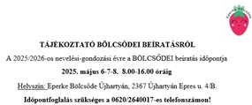 Bölcsődei Beíratás 2025!